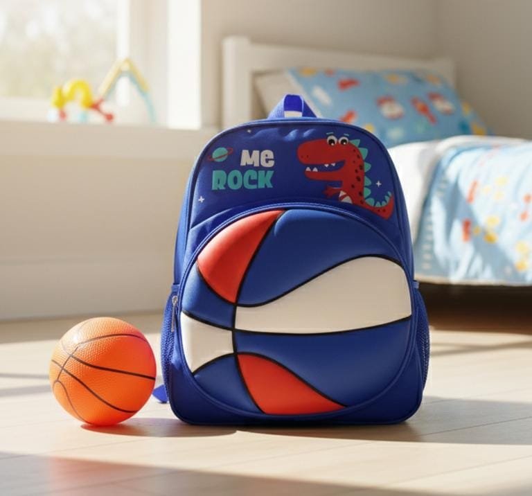 Kids Backpack Play Nursery 3D Basket Ball School Bag