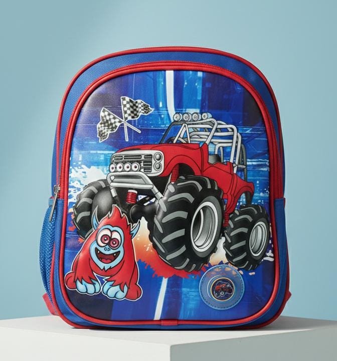 Monster Truck Baby Boy PU 3D High Quality Play Nursery School Bag